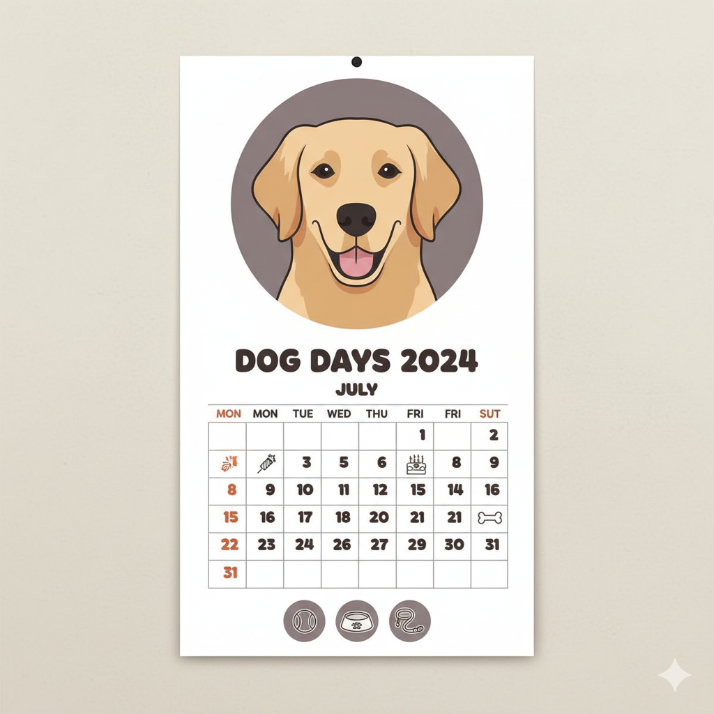 Veterinary calendar in the Dogimax app